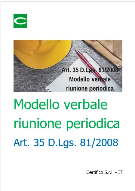 Modello Riunione Periodica Sicurezza Art. 35 TUS